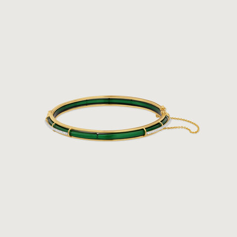Sleek Linear Diamond Bangle