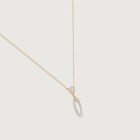 Halo Drift Diamond Necklace