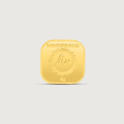 5 gm 24 Karat Gayatri Mantra Gold Coin (9999 Purity)
