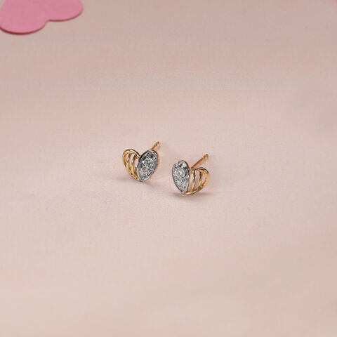 Love Glow Diamond & Gold Stud Earrings