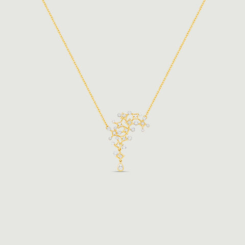 Artful Asymmetric Diamond Necklace