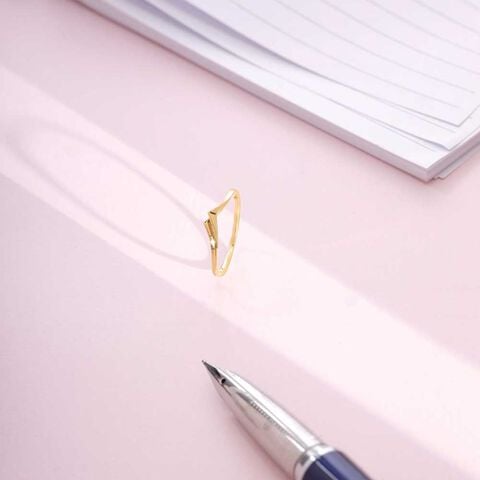 Chic Chevron Gold Ring