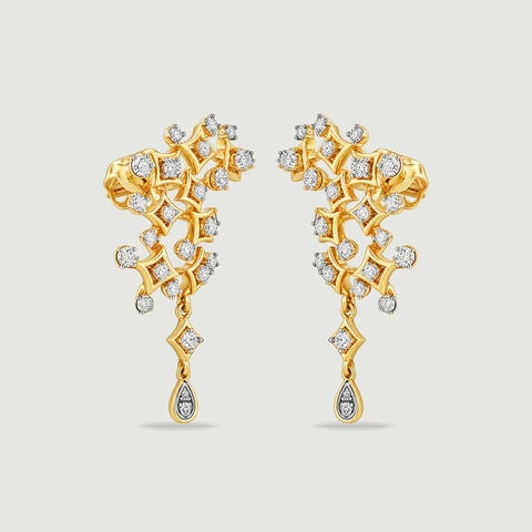 Riverside Radiance Diamond Drop Earrings