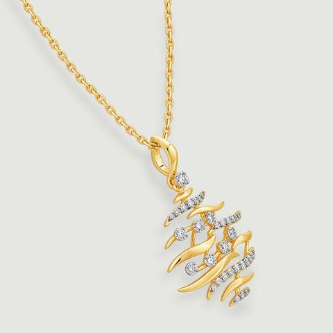 Floating Diyas Diamond Pendant