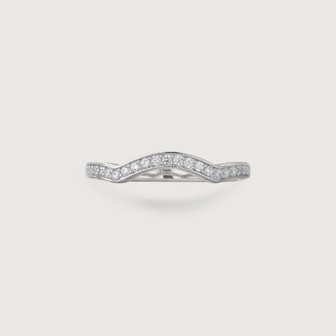 Twinkling Wave Silver Ring