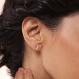 Kitty Couture 18KT Gold Stud Earrings,,hi-res view 2