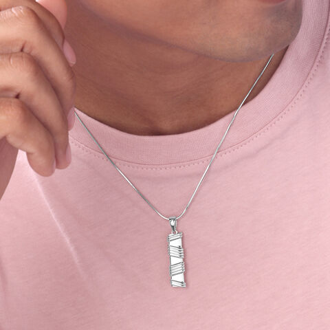 Wrapped Texture Silver Pendant