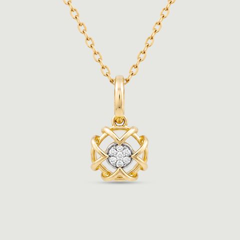 Joyful Halo Diamond Pendant