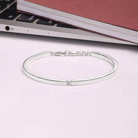 Linked Edge Silver Kada