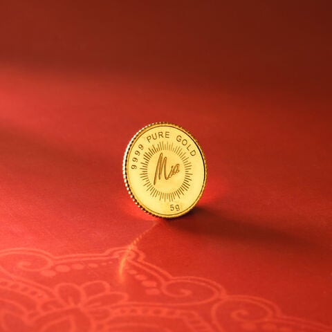 5 gm 24 Karat Lotus Gold Coin (9999 Purity)