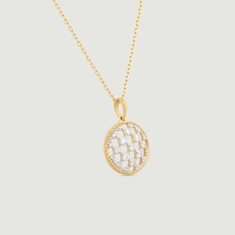 Bold Geometric Gold Pendant