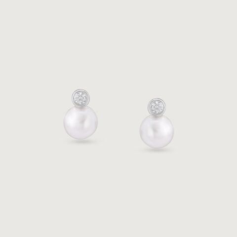 Twinkle Drop Silver Stud Earrings