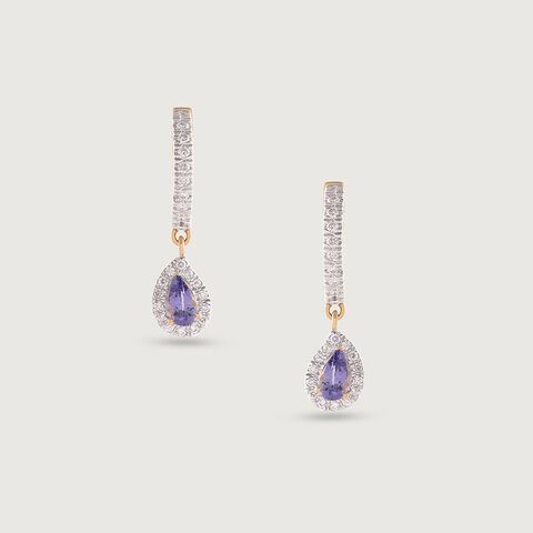 Vibrant Glam Gold & Diamond Hoop Earrings