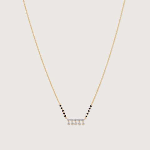 Playful Linear Diamond Mangalsutra