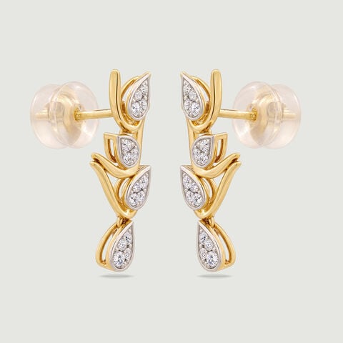 Flickering Flame Diamond Drop Earrings