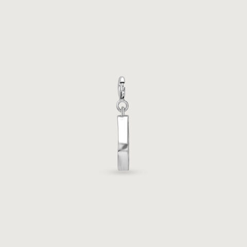 Bold Initial B Silver Charm