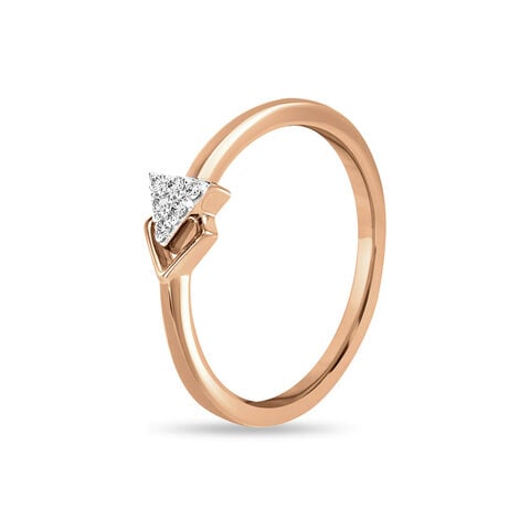 14kt Rose Gold Triangular Shaped Ring