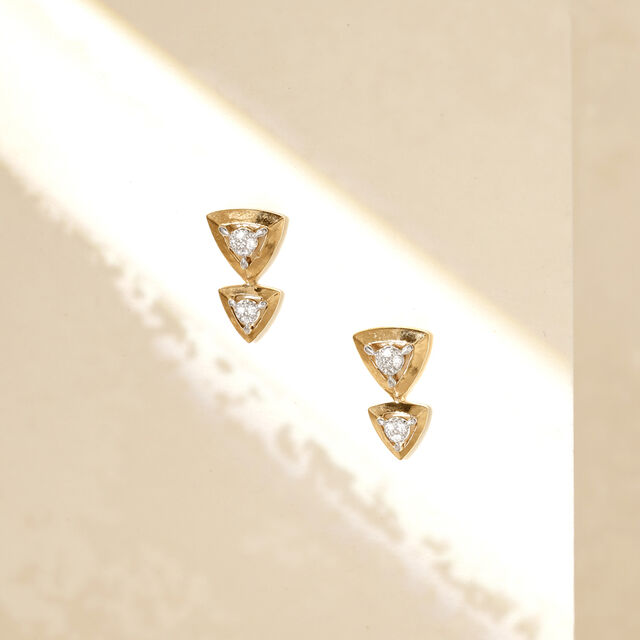Chic Layered Diamond Stud Earrings,,hi-res image number null