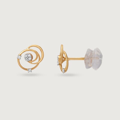 Whispers of the Cosmos 14KT Diamond Stud Earring
