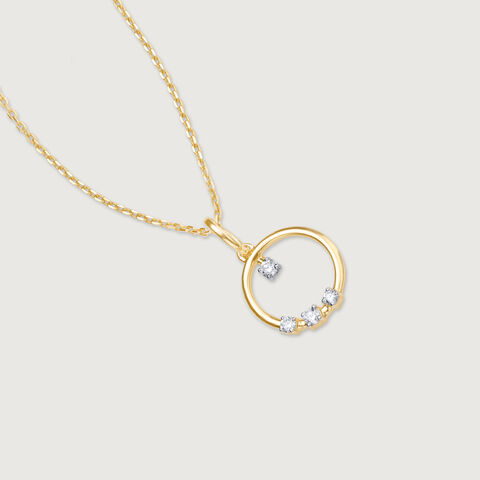 Twinkling Loop Diamond Pendant