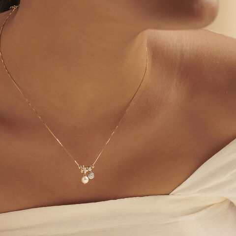 Playful Luminous Diamond Charm Necklace