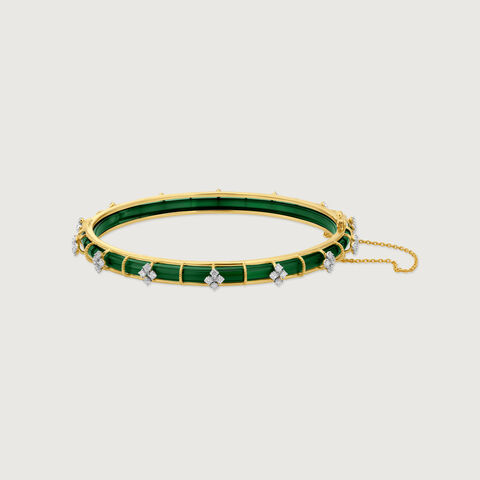 Charming Floral Diamond Bangle