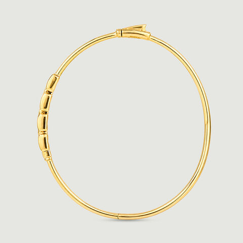Refined Geometric Gold Bangle