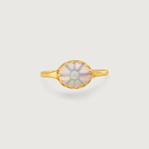 Radiant Solar Opal Gold Ring