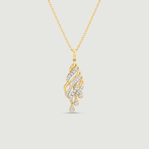 Luminous Rippling Diamond Pendant