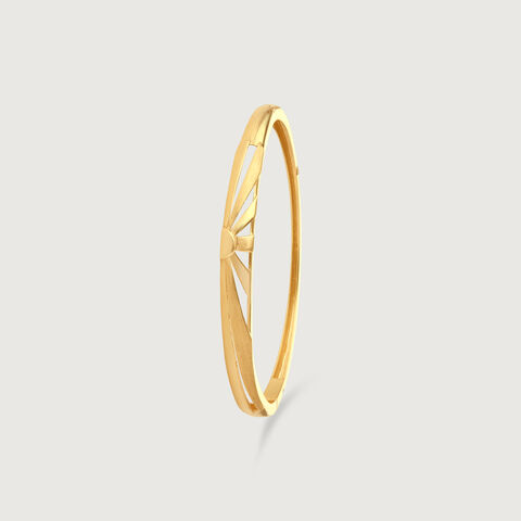 Radiant Asymmetric Gold Bangle
