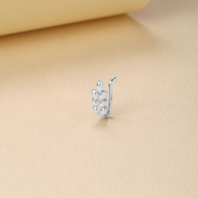 Playful Stacked Silver Nose Pin,,hi-res image number null