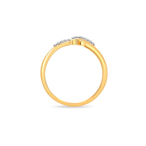 14KT Yellow Gold Unique Relationships Diamond Ring