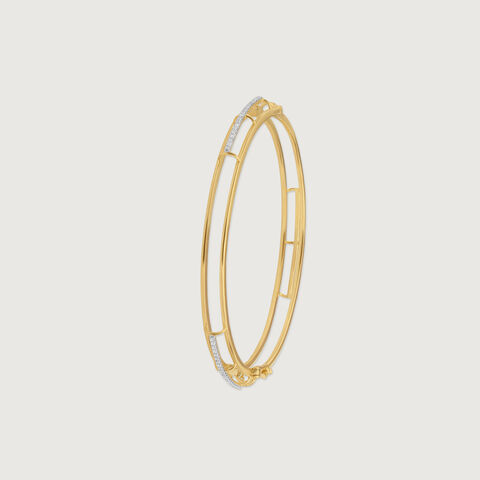 Sleek Linear Diamond Bangle