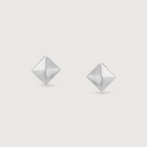 Edgy Minimal Silver Stud Earrings