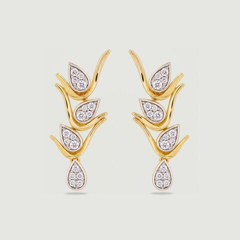 Flickering Flame Diamond Drop Earrings
