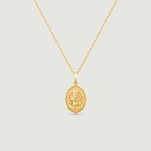 Divine Sculpted Ganesha Gold Pendant