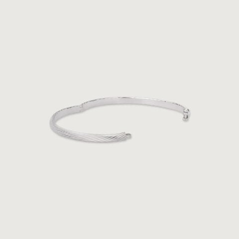 Snatched Spiral Silver Bangle