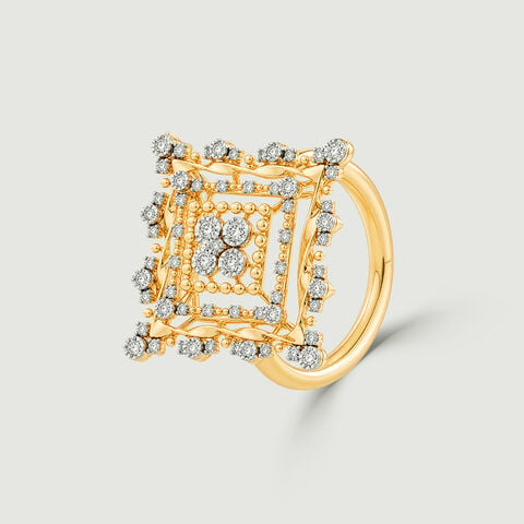 Architectural Mandala Diamond Ring