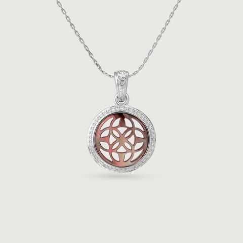 Floral Luminous Silver Pendant