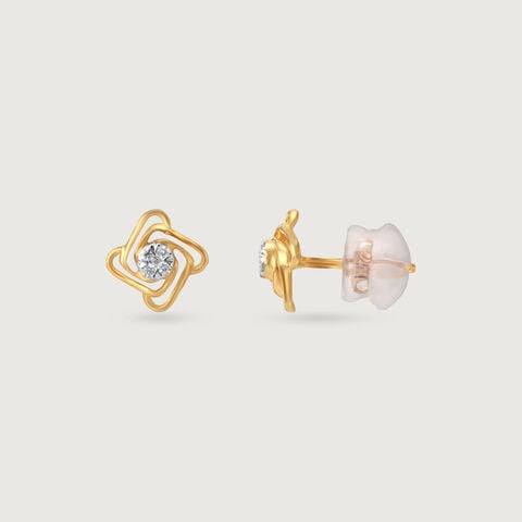 Twisted Glow Diamond Stud Earrings