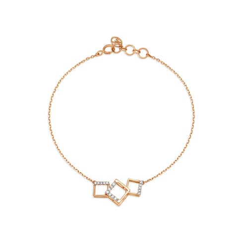 14KT Rose Gold Diamond Bracelet
