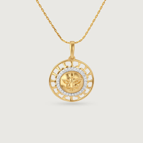 Divine Sun Radiance Diamond Pendant
