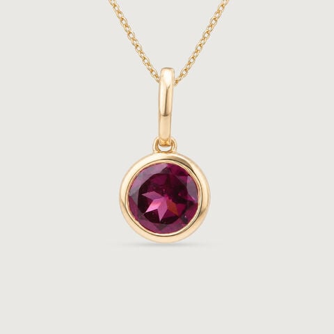 Crimson Aura Garnet Pendant