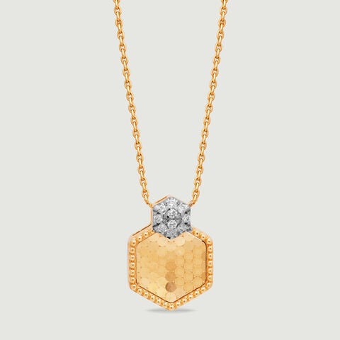 Luminous Hexagonal Diamond Necklace