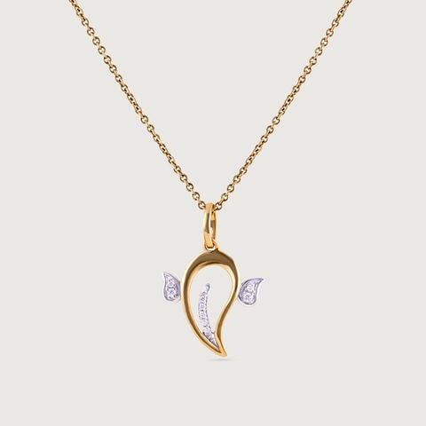 Shree Ganesh Gold and Diamond Pendant