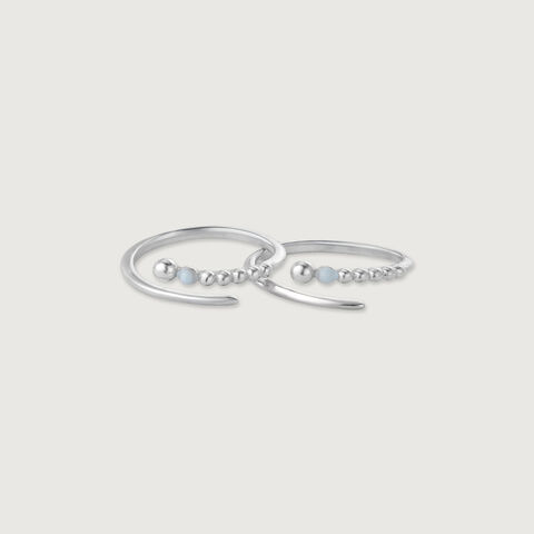 Dreamy Mist Silver Toe Rings
