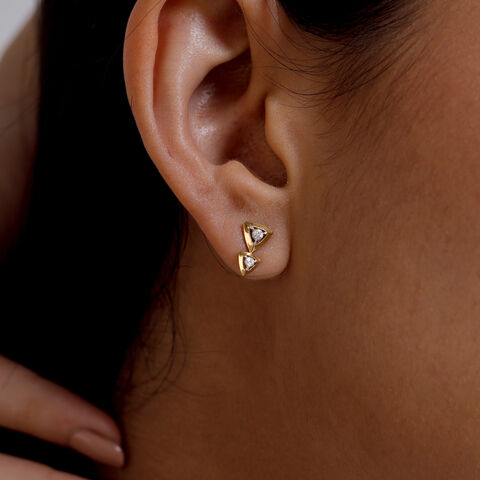 Chic Layered Diamond Stud Earrings