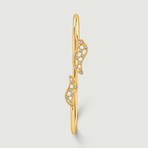 Edgy Checkered Diamond Bangle