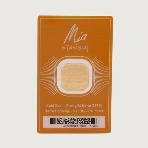 5 gm 24 Karat Gayatri Mantra Gold Coin (9999 Purity)
