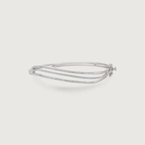 Graceful Layered Silver Bangle